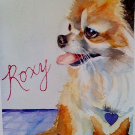 Roxy, Watercolor on Paper, 7" x 10", 2009